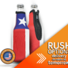 bottle koozies with zipper and full color Texas design to keep drinks cool