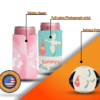Set of three 8-ounce slim koozies for mini beers, hidden stitching, foam material, and a printed bottom for a personalized touch