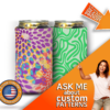 custom patterns design availables in full color printed for 8 ounce slim koozies