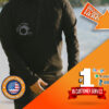 A man in a black shirt on the beach, promoting 1st order service with custom active wear in coolienation