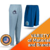 Custom active wear featuring various materials and brands