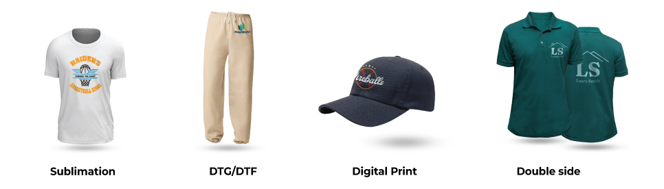 Custom Uniforms – Sublimation, DTG/DTF, and Digital Print Apparel