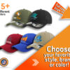 Personalize hats uniforms with your top color or brand choice.
