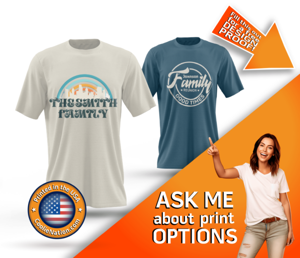 Personalized Family events T-Shirt: A custom-made tee that showcases the love and connection within a family.