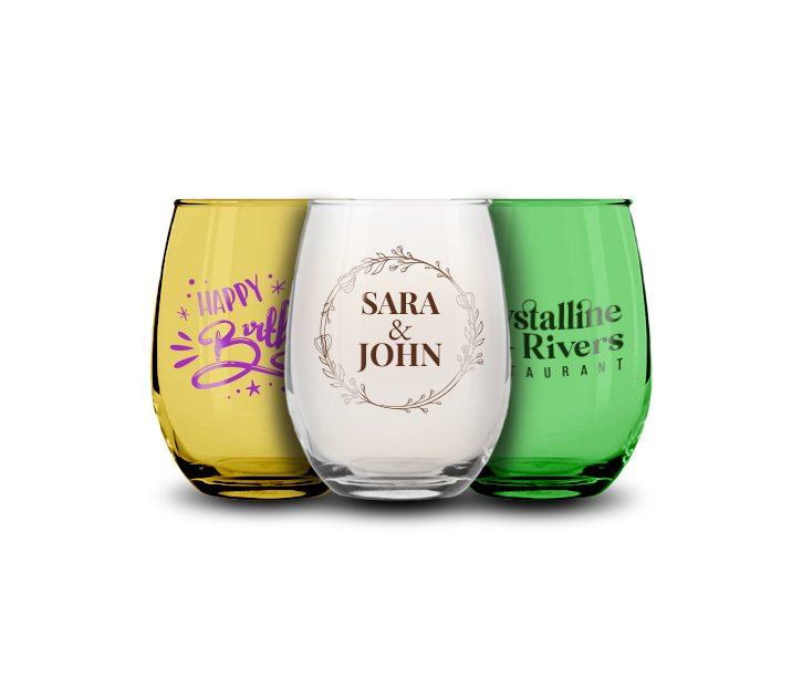 Customizable 16 oz Stemless Wine Glass - Free Proof Here