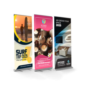 Personalized retractable banner for business branding and marketing