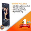 Custom-designed retractable banner for conference booth display