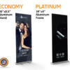 Retractable banner with custom design for a business event