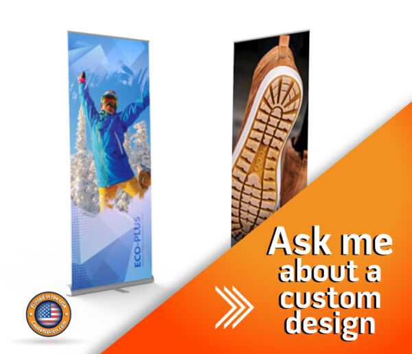 Professional-grade retractable banner with custom graphics