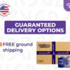 CoolieNation shipping options with branded box and custom can coolers, including rush, overnight, and free ground shipping.
