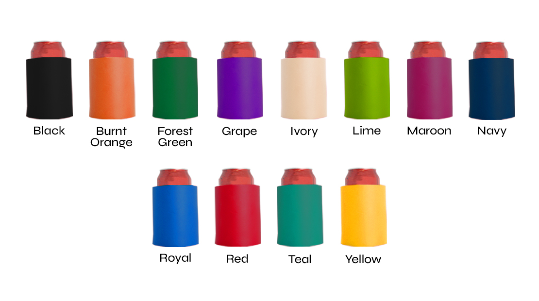 Custom Hard Foam Koozies – Available in a Wide Range of Colors