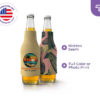 Full color custom bottle coolers with hidden seam design and photo print artwork for branded promotional merchandise