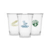 Custom 24oz clear soft-sided cups with printed logos for restaurants, events, and promotional branding