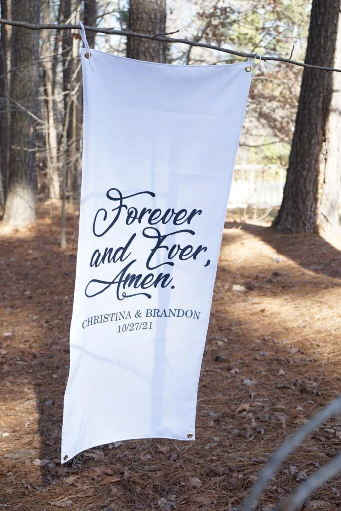 wedding reception banner