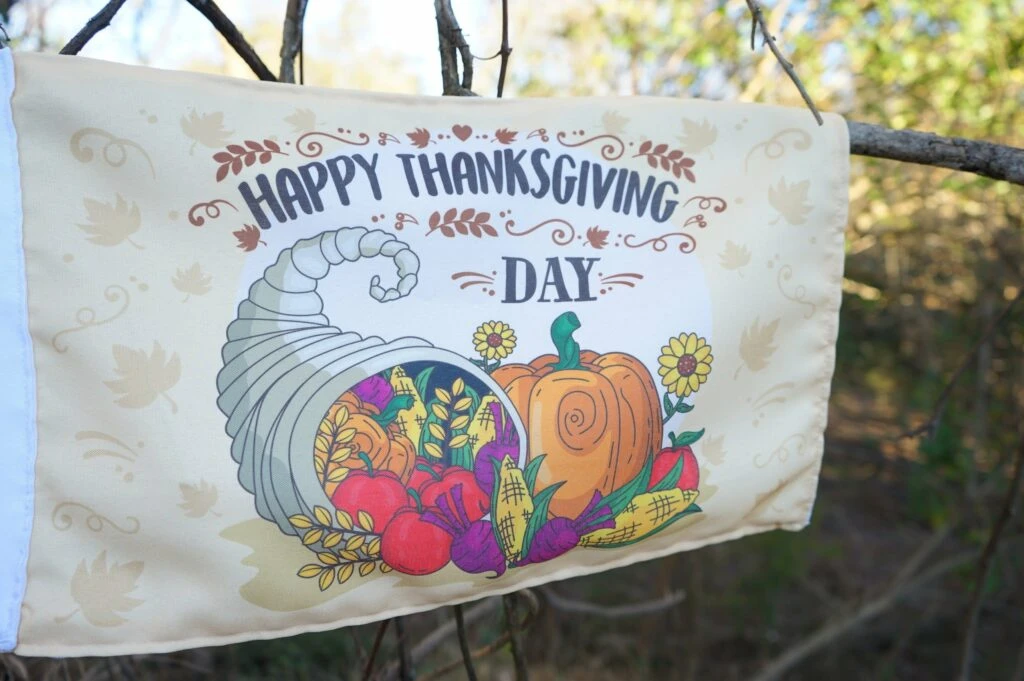 Personalized Thanksgiving flags
