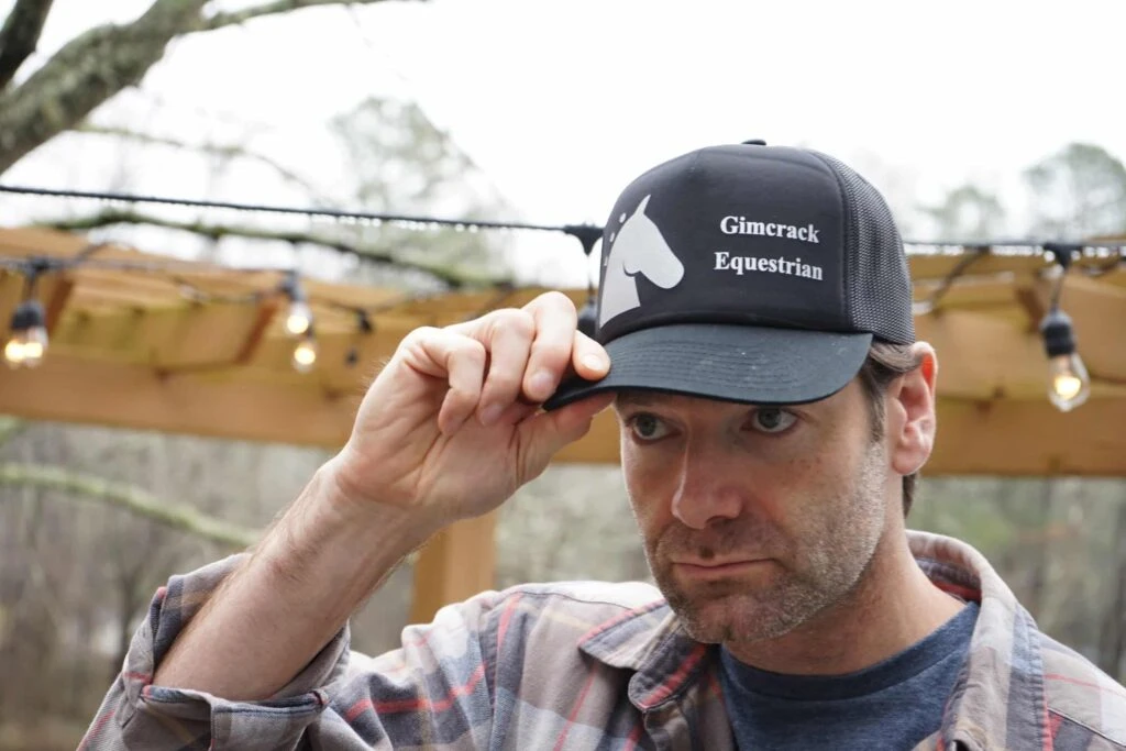 Man wearing a custom hat