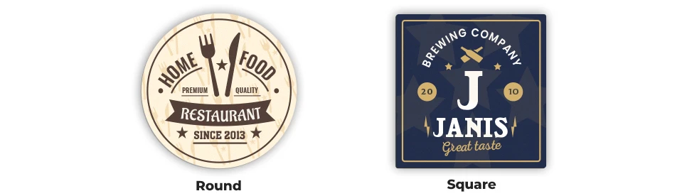 Custom Round and Square Magnets – Print Example